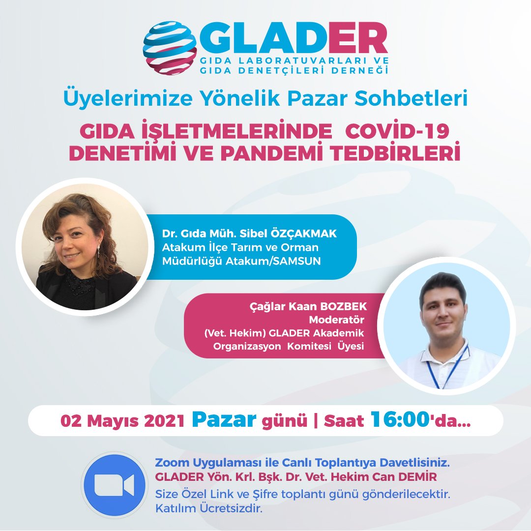 Online ve #GLADER olarak Sn. Ç. Kaan Bozbek moderatörlüğünde ve Üyelerimize yönelik; 
